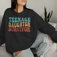 Nage Daughter Survivor Retro Groovy Women Sweatshirt Gifts for Her