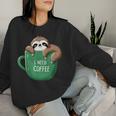 I Need Coffee Sloth Coffee Tired Sleeping Sweatshirt Frauen Geschenke für Sie