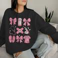 Nurse Valentines Day Coquette Bow Valentine Nurse Rn Pct Cna Women Sweatshirt Gifts for Her