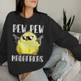 Pew Pew Madafakas Crazy Chicken Gun Regalos Divertidos Sudadera Mujer Regalos para ella