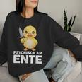 Psychisch Am Ente Crazy Duck Party Sweatshirt Frauen Geschenke für Sie