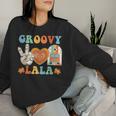 Retro Groovy Lala Grandma Hippie Family Matching Women Sweatshirt Gifts for Her