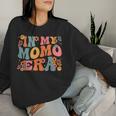 Retro Groovy In My Momo Era Baby Announcement Women Sweatshirt Gifts for Her