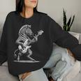 Rock N Roll Zebra Guitar Zebra Print Sweatshirt Frauen Geschenke für Sie