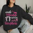 Saxophone Women's Cool Girls Playing Saxophone Sweatshirt Frauen Geschenke für Sie