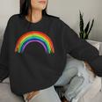 Simple Retro Rainbow Beautiful Colours Sweatshirt Frauen Geschenke für Sie