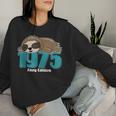 Sloth Birth Year 1975 Birthdayintage 1975 Sweatshirt Frauen Geschenke für Sie