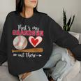 That's My Grandson Out There Baseball Mother's Day Grandma Women Sweatshirt Gifts for Her