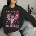 Tiny Humans Stole My Heart Nicu Nurse Happy Valentine's Day Women Sweatshirt Gifts for Her