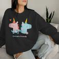 Unicorn Friends Einhorn Freunde Mädchen Kinder Sweatshirt Frauen Geschenke für Sie