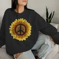 Vintage Sunflower Peace Sign Retro 70S Hippie Flower Power Sweatshirt Frauen Geschenke für Sie