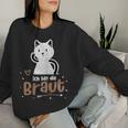 Women's Bridal Hen Night Cat Wedding Sweatshirt Frauen Geschenke für Sie