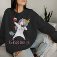 Women's Es Ekaliert Eh Dabbing Unicorn Wine Saying Women Sweatshirt Frauen Geschenke für Sie