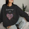 Women's With Heart Waitress Restaurant Sweatshirt Frauen Geschenke für Sie