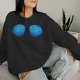 Women's Shell Bra Mermaid Carnival Blue Sweatshirt Frauen Geschenke für Sie