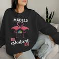 Women's Sparkling Wine Girls' Strip Flamingo Girls' S Sweatshirt Frauen Geschenke für Sie