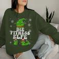 Fitness Elf Women's Sports Training Elf Christmas Sweatshirt Frauen Geschenke für Sie