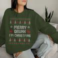 Ugly Christmas Drinking Merry Drunk I'm Christma Sweatshirt Frauen Geschenke für Sie