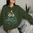 Girls Boys Owl Pyjamas Christmas Lights Sweatshirt Frauen Geschenke für Sie