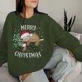 Merry Christmas Sloth Christmas Party Outfit Christmas Sweatshirt Frauen Geschenke für Sie