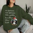 With Text 'Ein Glühwein' A Mulled Wine Swei Mulled Wine Penguin For Christmas Sweatshirt Frauen Geschenke für Sie