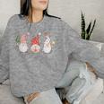 Women's Christmas Jumper Christmas Gnome Gnome Long-Sleeved Sweatshirt Frauen Geschenke für Sie