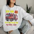 40Th Birthday Man Woman Fire Brigade Blue Sweatshirt Frauen Geschenke für Sie