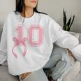Birthday Girl Pink Coquette Bow 10 Year Old Aesthetic Girly Women Sweatshirt Gifts for Her