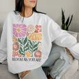 Boho Summer Flower Botanical Nature Lover Floral Wild Flower Sweatshirt Frauen Geschenke für Sie