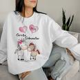 Children's Big Sister 2025 Horses Baby Pregnancy Announcement Gray Sweatshirt Frauen Geschenke für Sie