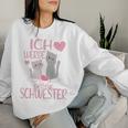 Children's Ich Werde Große Schwester Ich Werde Große Schwester 2023 Cat Sweatshirt Frauen Geschenke für Sie