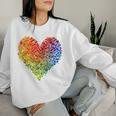 Csd Parade Rainbow Lgbt Heart Lgbtq Flowers Pride Love Sweatshirt Frauen Geschenke für Sie