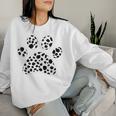 Dalmatian Dog Paw Polka Dot Polka Dot Women Sweatshirt Frauen Geschenke für Sie