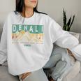Denali National Park Mountains Nature Retro Sunset Vintage Women Sweatshirt Gifts for Her