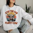 Cow Retro Highland Cow Lover Western Life Boys Girls Sweatshirt Frauen Geschenke für Sie