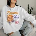 Graphic With Pancakes And Panic Attacks For Girls And Women Sweatshirt Frauen Geschenke für Sie