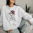 Girl Powerintage Pin Up Retro Strong Woman Unbreakable Gray Sweatshirt Frauen Geschenke für Sie