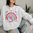 Kinder Geburtstag 5 Mädchen Regenbogen Fee Fünfter 5 Jahre Alt Sweatshirt Frauen Geschenke für Sie