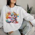 Kinder Nummer 5 Jahre Mädchen Einhorn 5 Geburtstag Sweatshirt Frauen Geschenke für Sie