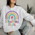 Kinder Schulkind 2025 Mädchen Regenbogen Einschulung 2025 Mädchen Sweatshirt Frauen Geschenke für Sie