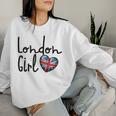 London Girl London Girls British Flag Women's Sweatshirt Frauen Geschenke für Sie