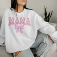 Mama Coquette Bow Retro Pink Aesthetic Mother's Day Mom Life Women Sweatshirt Gifts for Her
