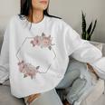 Mother Of The Bride Floral Blush Wedding Flowers Women Sweatshirt Gifts for Her