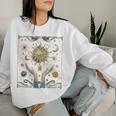 Mystical Snake Moon And Sun Tarot Card Crystals Sweatshirt Frauen Geschenke für Sie