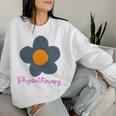 Physiotherapy Flower Blue Sweatshirt Frauen Geschenke für Sie