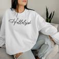 Religion Faith And Hallelujah Sweatshirt Frauen Geschenke für Sie