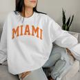 Retro Miami Miami Vintage Classic Orange Green Fl Women Sweatshirt Gifts for Her