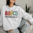 Rock Abcd Out Of School Kindergarten Teacher Appreciation Women Sweatshirt Gifts for Her