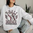 T-Ball Mama Mom Mother's Day Coquette -Ball Womens Women Sweatshirt Gifts for Her