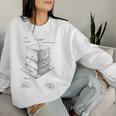 Vintage Patent Print 1885 Bee Hive Beekeeper Women Sweatshirt Gifts for Her Vintage Patent Print 1885 Bee Hive Beekeeper Women Sweatshirt Gifts for Her